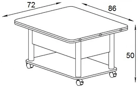 Стол-трансформер Woodville Виват белый 402953