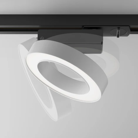Трековый светильник Rim Unity 4000K 12Вт 110° LED (однофазный) Maytoni Technical TR044-1-12W4K-W (220V, кольцо)
