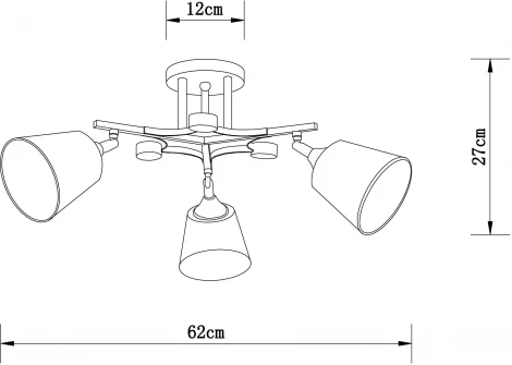 Потолочная люстра Arte Lamp Glassy A5078PL-3BK (220V)