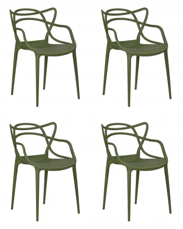 Набор 4 шт стул обеденный DOBRIN MASTERS (зеленый хаки (G-17))