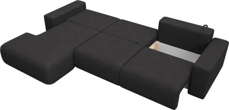 Диван угловой Лига-036 НПБ Классик Лонг левый угол Лига Диванов (Замша) арт.127800L