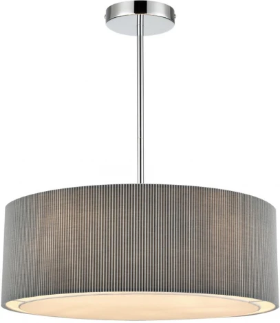 Потолочная люстра на штанге Lumion Zigrisa 8111/5 хром/серый, металл/текстиль E14 5*40W 220V (круглые)