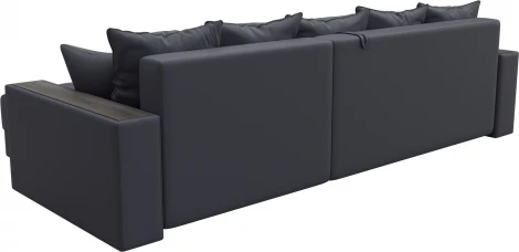 Диван угловой с декором и полкой Лига-050 НПБ Лига Диванов (Экокожа) арт.128606