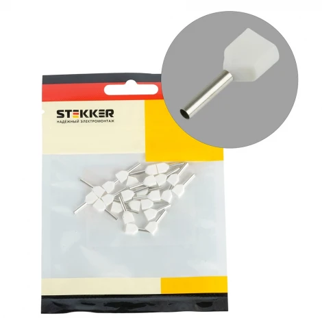 Наконечник штыревой втулочный изолированный 25 шт. Stekker 50401