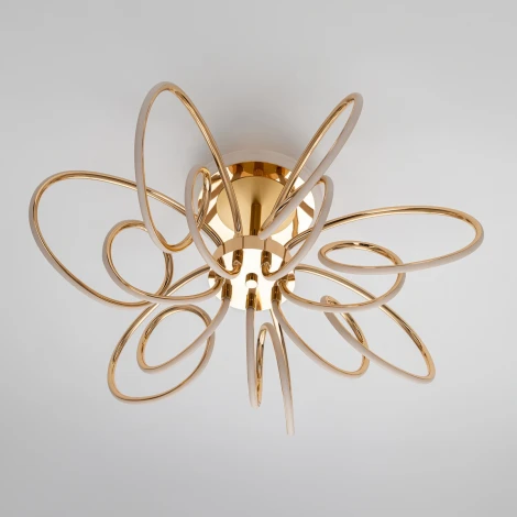 Потолочная люстра RGB на штанге Citilux Salma Smart CL224A172 (LED, 220V, голосовое управление, пульт управления, управление смартфоном, умный дом - Алиса, Маруся, Экосистема Сбер)