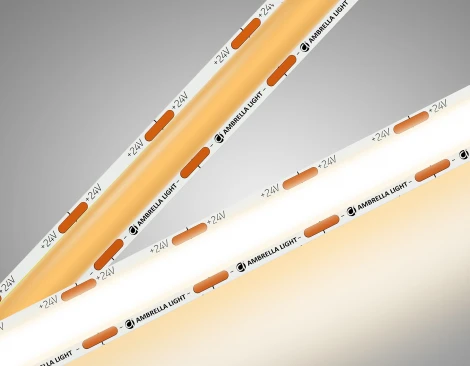 Светодиодная лента COB 616Led/19W m/ 24V IP20 3000K/ 5m*12mm*2mm (2 конт.) Ambrella Illumination GS4801