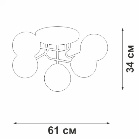 Потолочная люстра V3999-8/5PL Vitaluce (220V, шар)