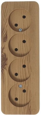 Розетка накладная четверная без заземления (ясень) Systeme Electric Blanca BLNRA000415