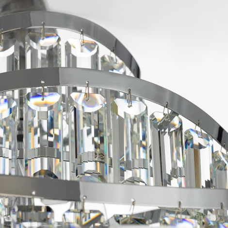 Подвесная люстра Citilux Naiad CL315191 (220V, хрусталь, подвески, на цепи)