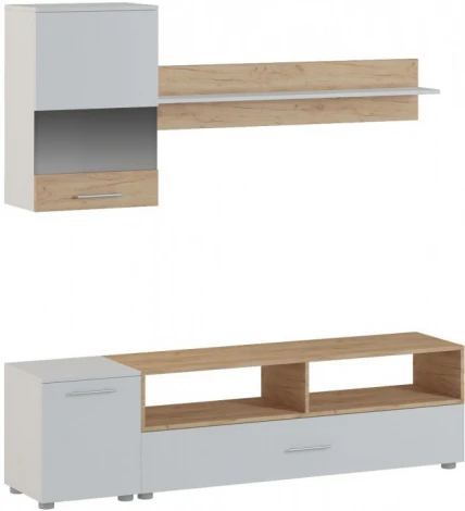 Готовая гостиная Алонсо (Алонсо белая / дуб золотой) Woodville арт.398918