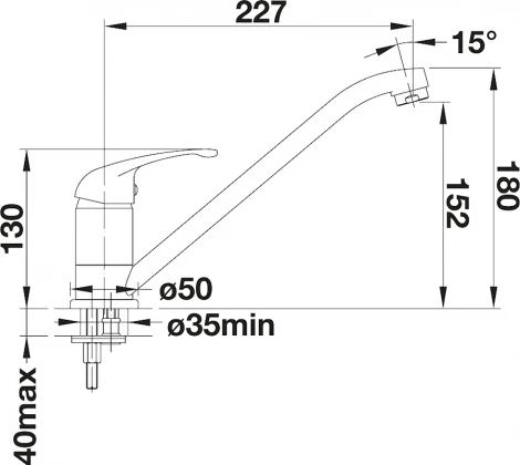 Смеситель Blanco Daras 524182 для кухонной мойки