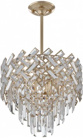 Потолочная люстра хрустальная на штанге Arte Milano Sorrento-8019 378019/6/300/390 GD (220V)