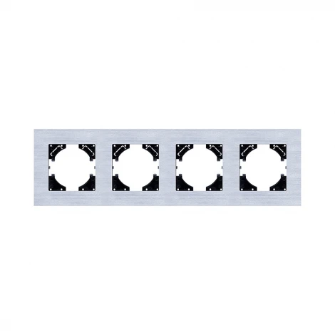 Рамка 4-постовая серебро Kollinger Reflex AL RA4SR