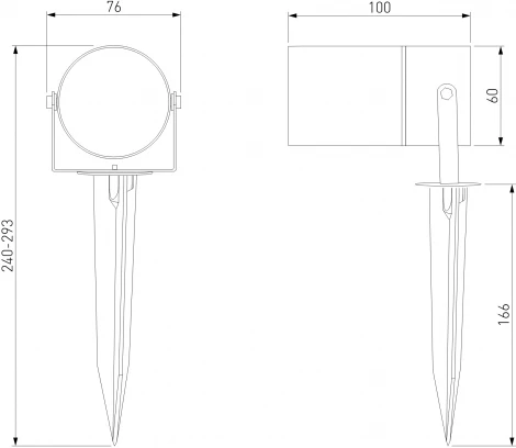 Грунтовый светильник-прожектор черный Elektrostandard Landscape 043 FL LED (220V, IP54)