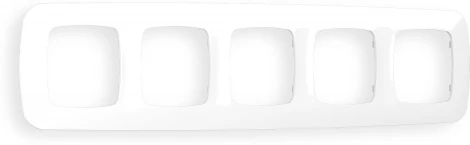 Рамка Ambrella Volt OMEGA Ecta (Белый глянец) 5-ая OF140105