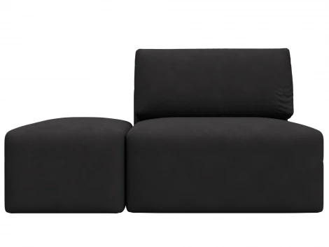 Модули диван и пуф Лига-060 НПБ (ЛДСП,Брус,Фанера,Замша/Коричневый) Лига Диванов 129599