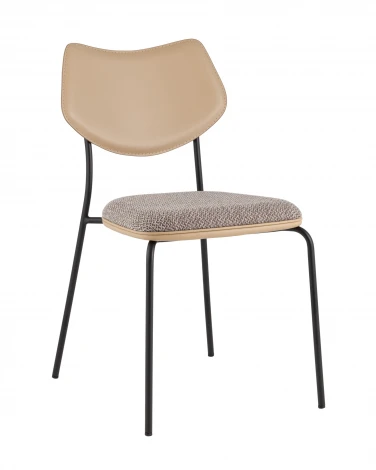 Стул обеденный Casey серо-коричневый с бежевой экокожей Stool Group арт.УТ000039573