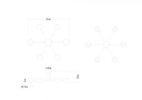 Потолочная люстра на штанге Arte Lamp Tenda A1624PL-6WH