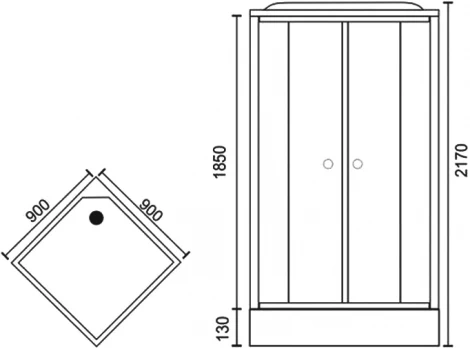 Душевая кабина Royal Bath RB90HP6-WC-CH