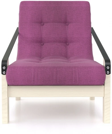 Кресло Arsko Локи беленый дуб фиолетовая рогожка