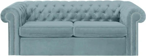 Диван Chesterfield ОГОГО (арт.344638), (Ткань/Голубой)
