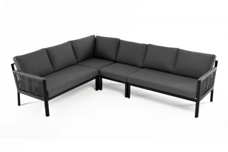 "Париж" угловой модульный диван, каркас из алюминия, цвет серый 4SIS арт.УТ-00008437