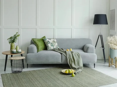 Диван Portofino 2-х местный ОГОГО (арт.810608), (Ткань/Зеленый,Черный)