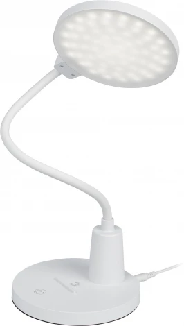 Офисная настольная лампа светодиодная с регулировкой яркости ЭРА NLED-501-10W-W (220V, сенсорный выключатель)