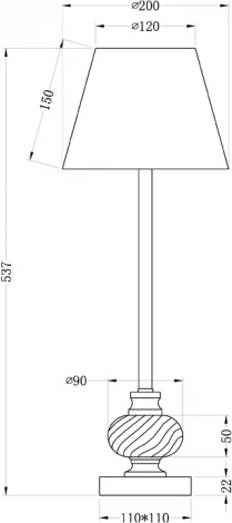 Интерьерная настольная лампа Garda Decor 22-87898