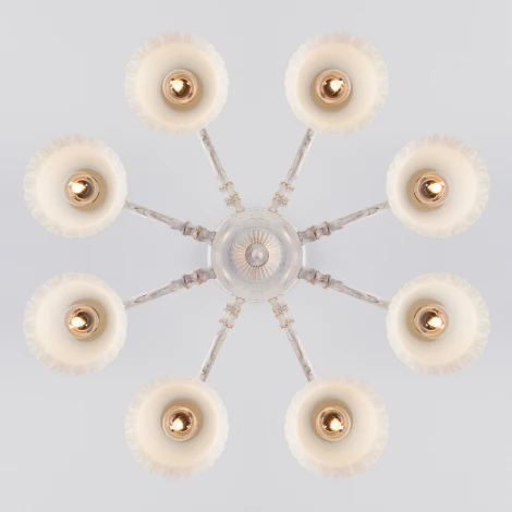 Потолочная люстра на штанге Eurosvet Campina 60107/8 белый с золотом (220V)