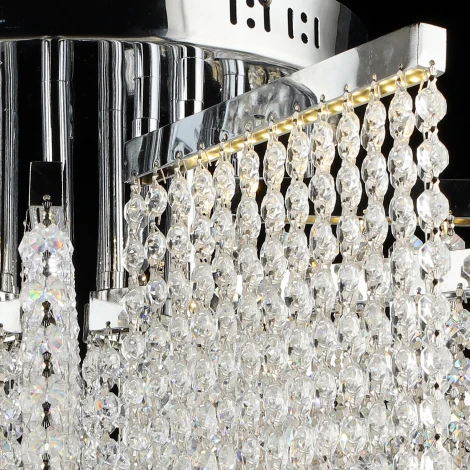 Потолочная люстра хрустальная светодиодная на штанге Reluce 02653-0.3-96W LED CH (220V)