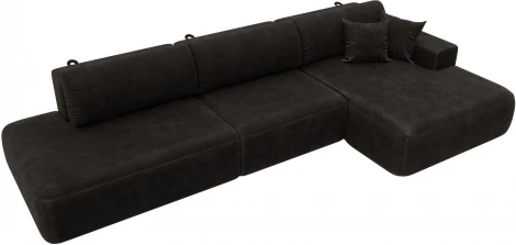 Диван угловой Лига-036 НПБ Модерн Лонг правый угол Лига Диванов (Велюр) арт.127748
