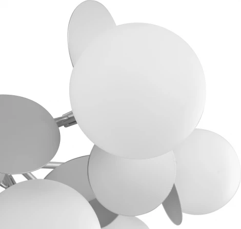 Потолочная люстра на штанге Freya Satellite FR5165PL-10S (220V, шарики)