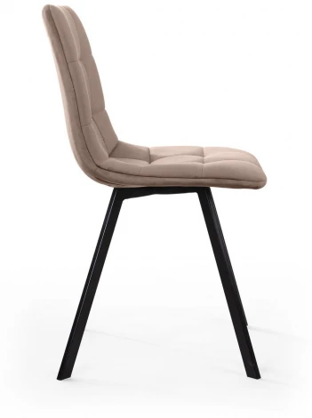Стул UNO, бархат пепельно-бежевый 25/ чёрный профиль Top Concept UNO 78532