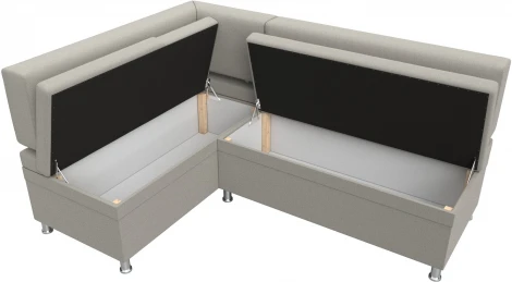 Диван кухонный угловой Стайл левый угол (Бежевый/Рогожка) Лига Диванов арт.122524L