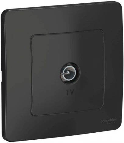 ТВ-розетка встраиваемая оконечная (антрацит) Systeme Electric Blanca BLNTS000016