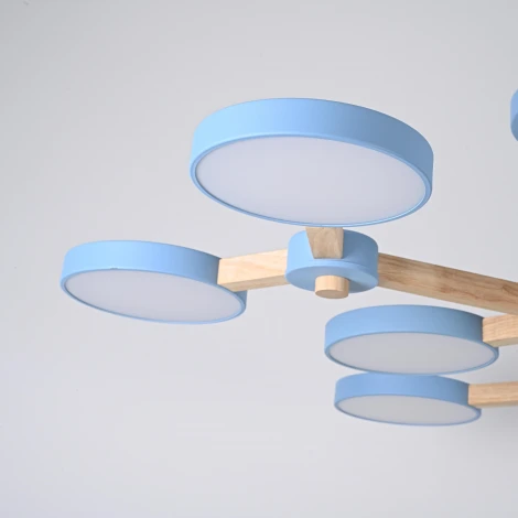 Потолочная люстра на штанге LED TURNA Голубой ImperiumLoft Turna-X01 (178302-26, Умный дом, WiFi, голосовое управление)