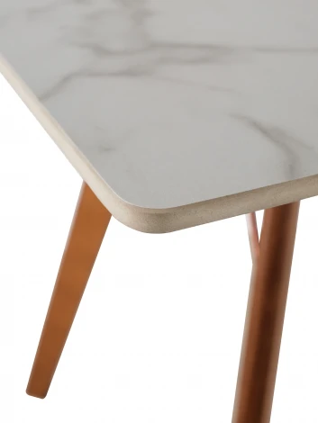 Стол обеденный обеденный JET CERAMIC квадратный 80*80 (Дерево бук, Темный орех )