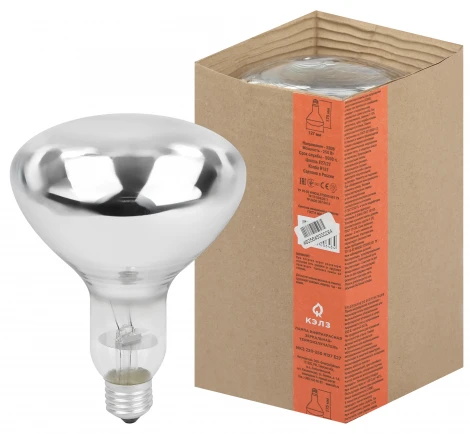 Лампочка инфракрасная E27 220 Вт ЭРА ИКЗ 220-250 R127 E27