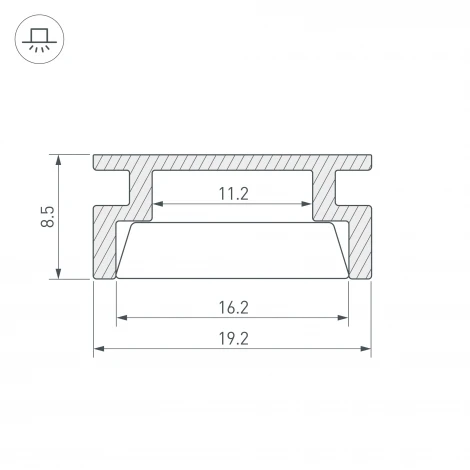 Профиль HR-2000 (Алюминий) 012090 Arlight
