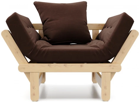 Кресло Arsko Сламбер сосна коричневый велюр