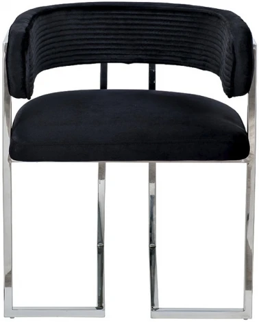Стул велюр черный/хром 60*55*73см Garda Decor арт.GY-8504STUL-CHERN