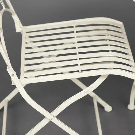 Комплект (стол + 2 стула) Secret de Maison PALLADIO (mod. PL08-8668/8669) белый антик (antique white) (металл)