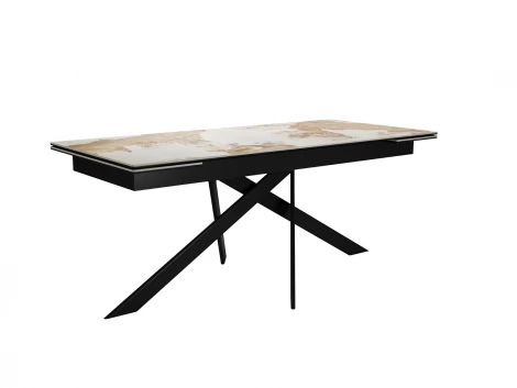 Стол DikLine EKX180, Керамика PANDORA глянец, опоры черные арт.00-00081101