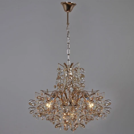 Подвесная люстра Reluce 08274-0.4-06 FG (220V, хрусталь, на цепи)