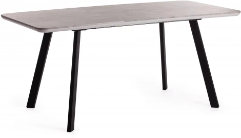 Стол обеденный NELSON МДФ/ЛДСП/металл, 128-170х80х75 см, Бетон/Черный Tetchair 18994