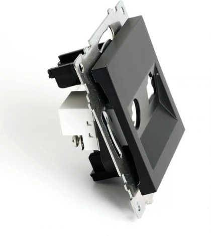 ТВ-розетка и Ethernet RJ-45 (черный) Stekker Катрин 49182