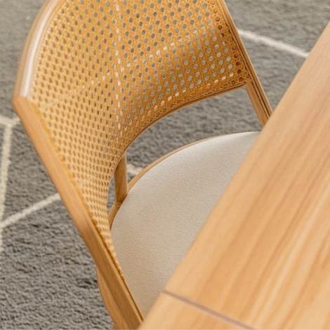 Набор из 4 стульев Unity Echo Hesby (Бежевый,Черный/Металл,Ротанг,Велюр) арт.HSBI_DC2245_black_4