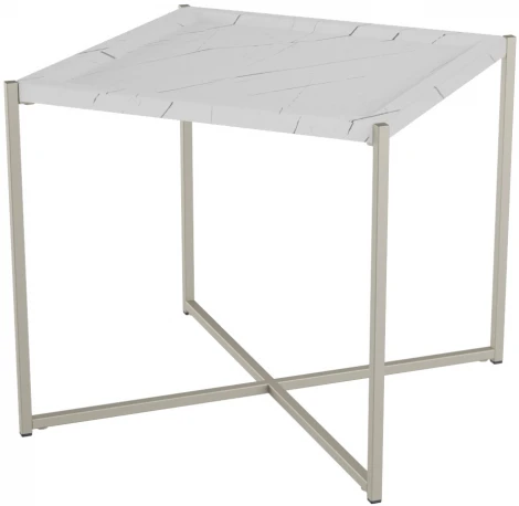 Стол журнальный Калифорния Стефан Белый мрамор/титан от фабрики Калифорния