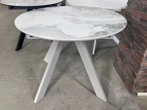 Стол БОНЖУР 100 цвет ПАНДОРА (PANDORA LIGHT), керамика / ЛАТТЕ каркас M-City 64583